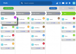 manage deals with a visual pipeline